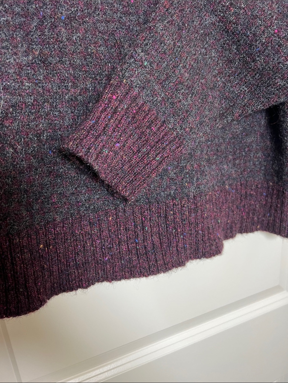 Lord Jeff Crewneck Sweater Purple Blue 100% Shetland Wool Small - Picture 4 of 5